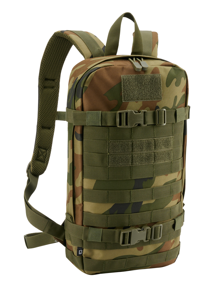 US Cooper Daypack featuring MOLLE system, padded shoulder straps, and adjustable hip belt in a rugged design.