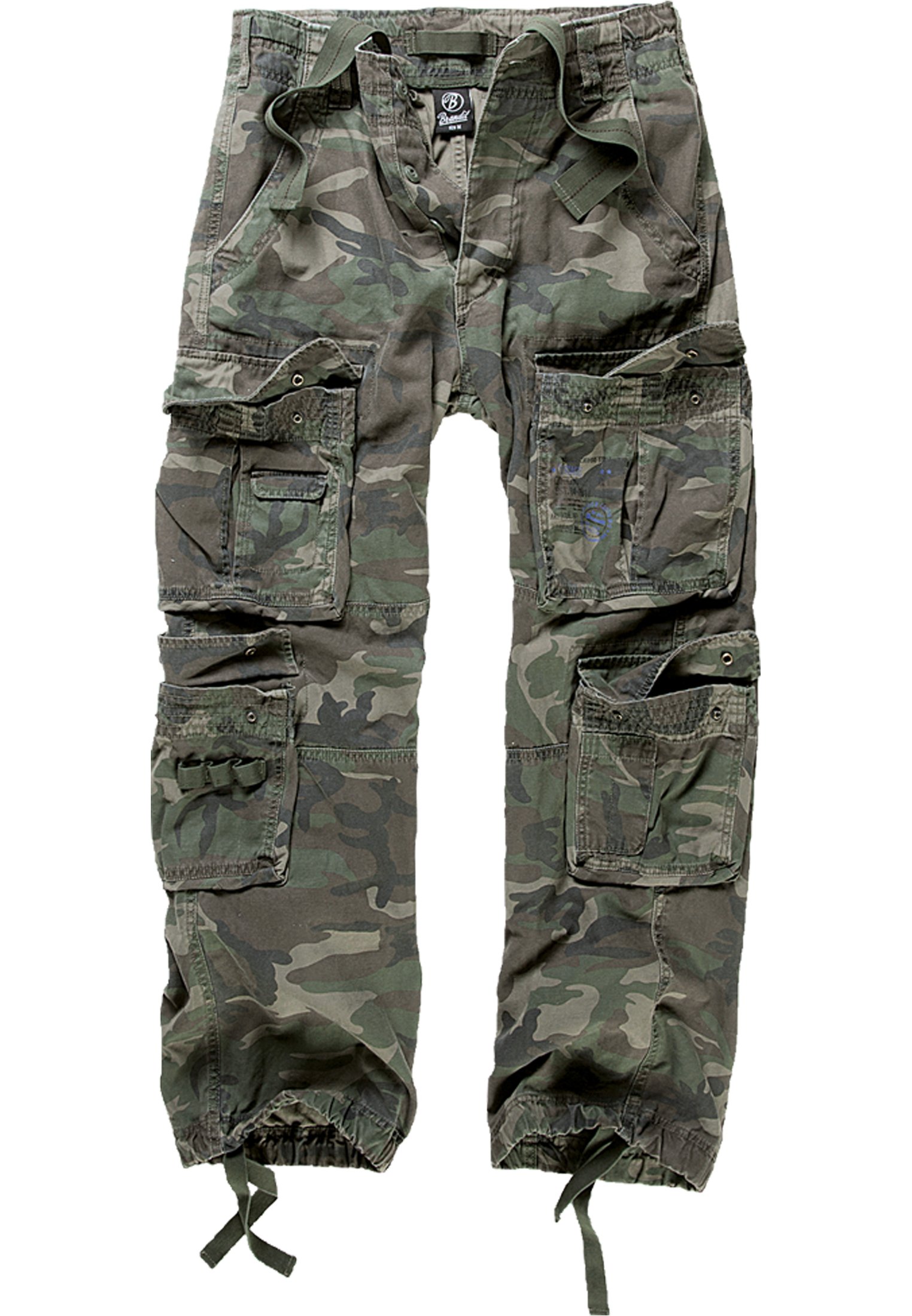 A pair of Vintage Cargo Pants in various colors, featuring spacious side pockets and adjustable drawstrings at the leg ends.