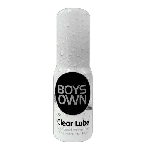 White bottle of clear lube.