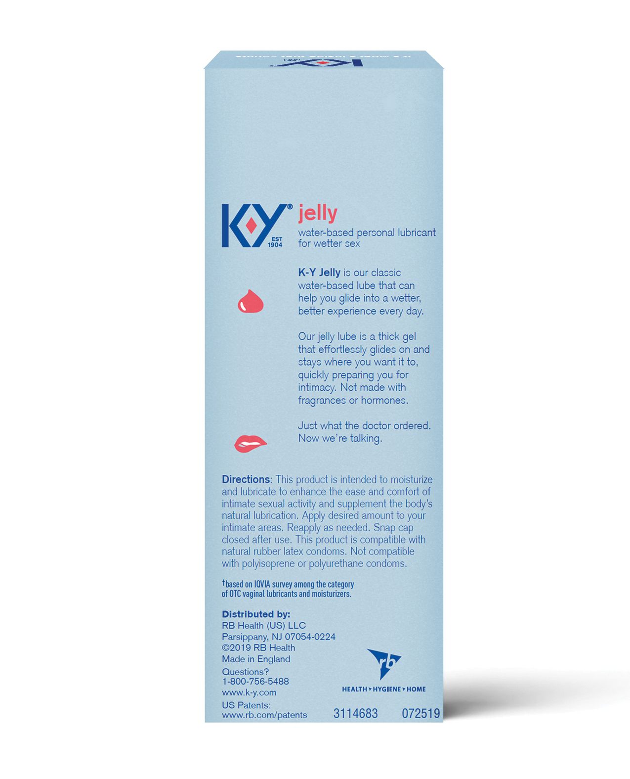 K-Y Jelly water-based lubricant in a clear bottle with a smooth texture, designed for enhancing intimacy and comfort.