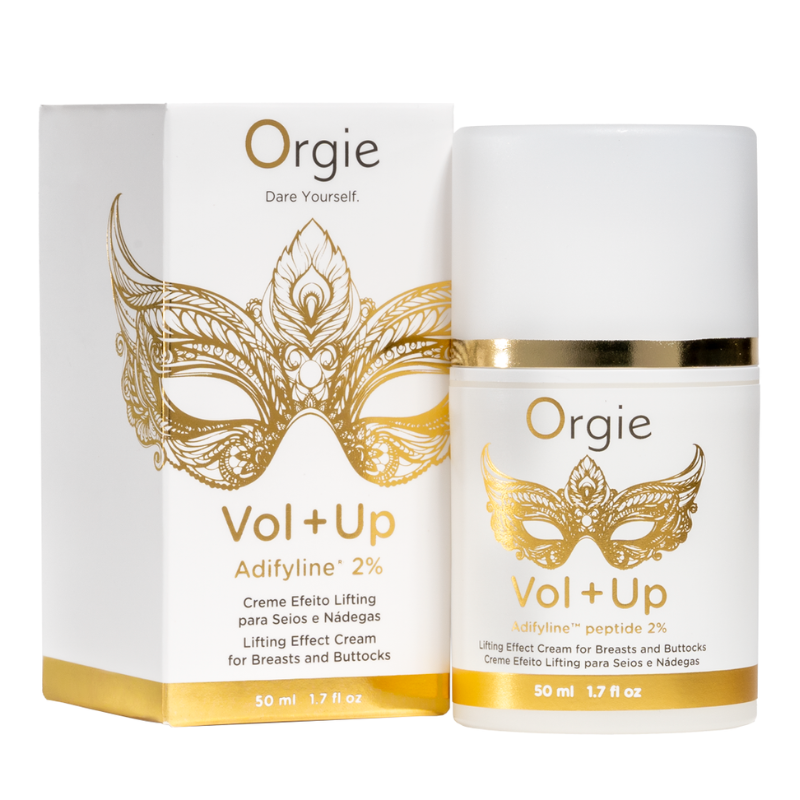 Orgie Vol + Up Lifting Effect Cream 50ml, a cream designed to enhance breast and buttock volume with a lifting effect.
