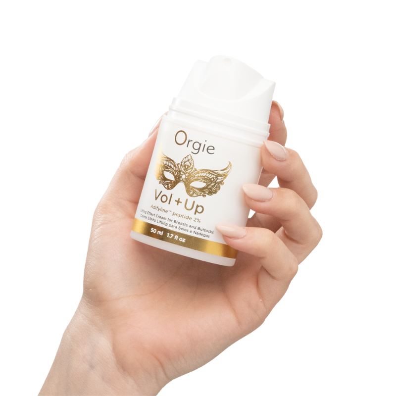 Orgie Vol + Up Lifting Effect Cream 50ml, a cream designed to enhance breast and buttock volume with a lifting effect.