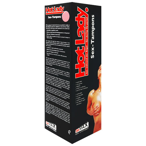 SexMax Hot Lady Sex-Tampons Box containing 8 soft-tampons designed for comfort and reliability during menstruation.