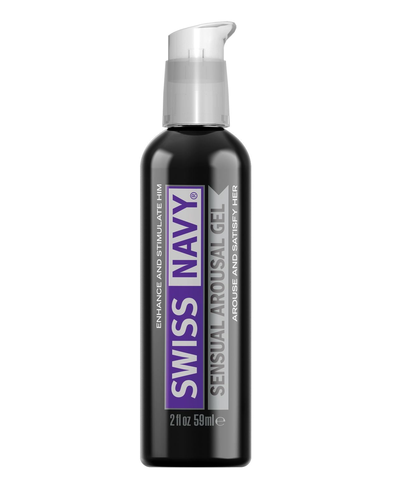 Swiss Navy Sensual Arousal Gel bottle with a sleek design, showcasing its intimate enhancement properties.