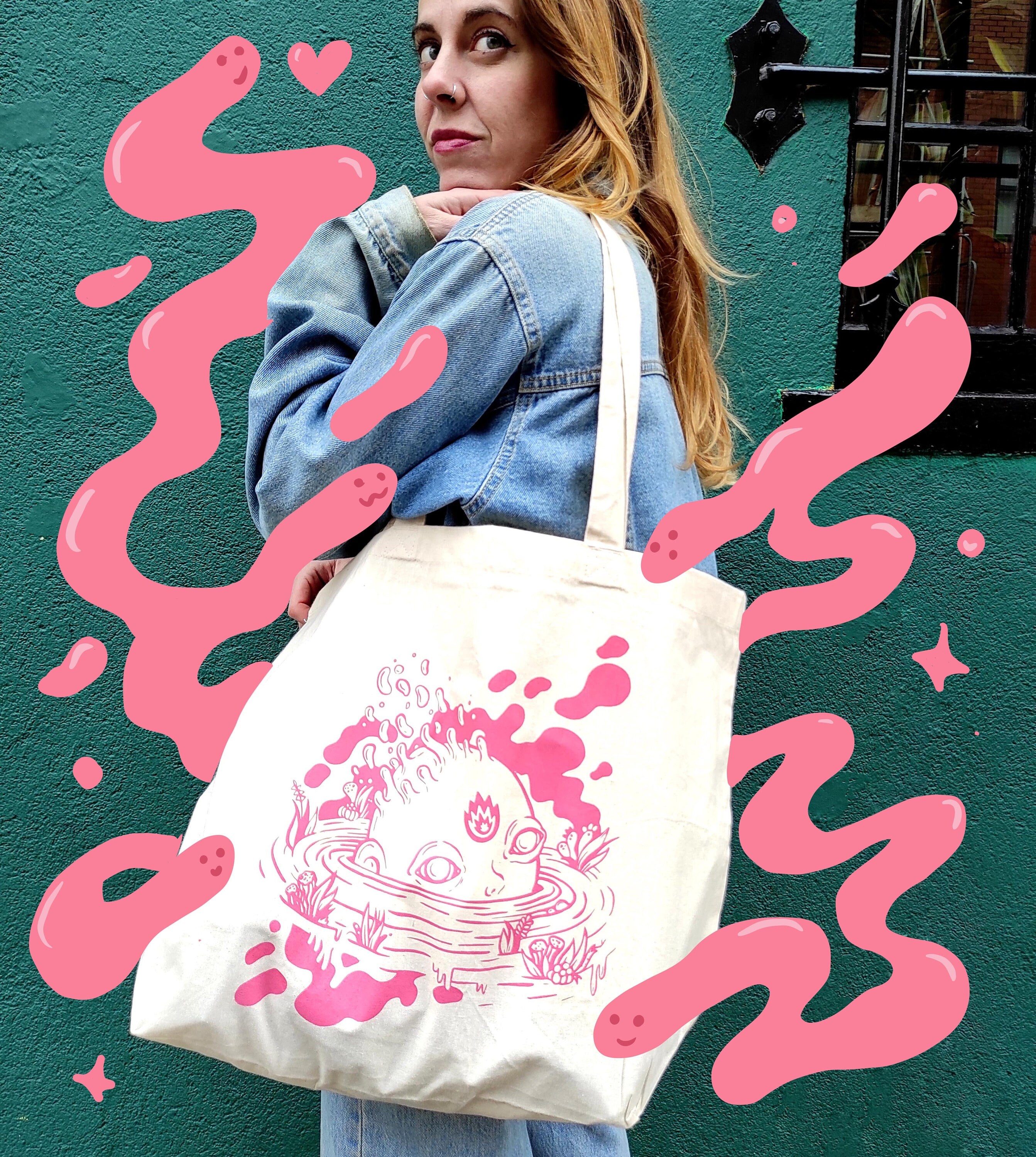 Limited edition We Came From The Water screen print t-shirt in baby blue with artistic front and back designs.