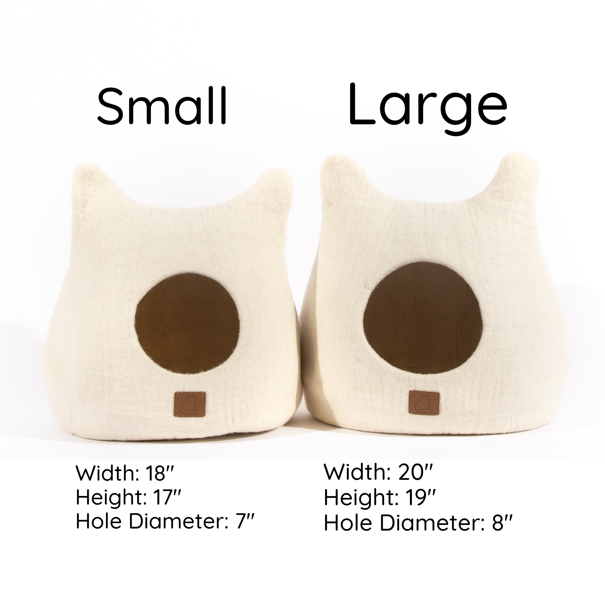 Eucalyptus Green Ear Style Cave made of premium felted wool, featuring a cozy peekaboo design for cats, blending elegance with comfort.