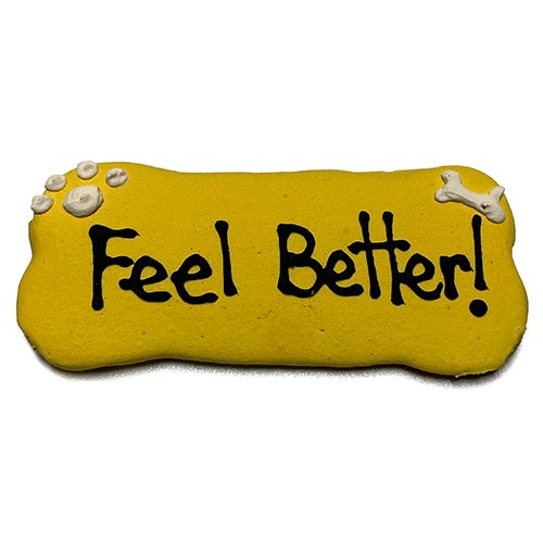 A pack of Custom Bones dog treats, personalized with text, featuring a yogurt coating and colorful vegetable coloring, perfect for dogs.