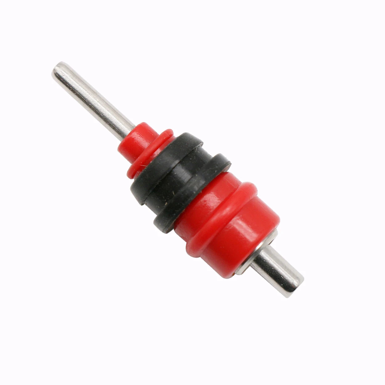 A set of 10 chicken waterer nipple drinkers made from stainless steel and plastic, designed for poultry hydration.