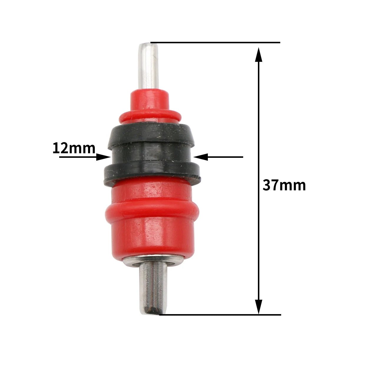 A set of 10 chicken waterer nipple drinkers made from stainless steel and plastic, designed for poultry hydration.