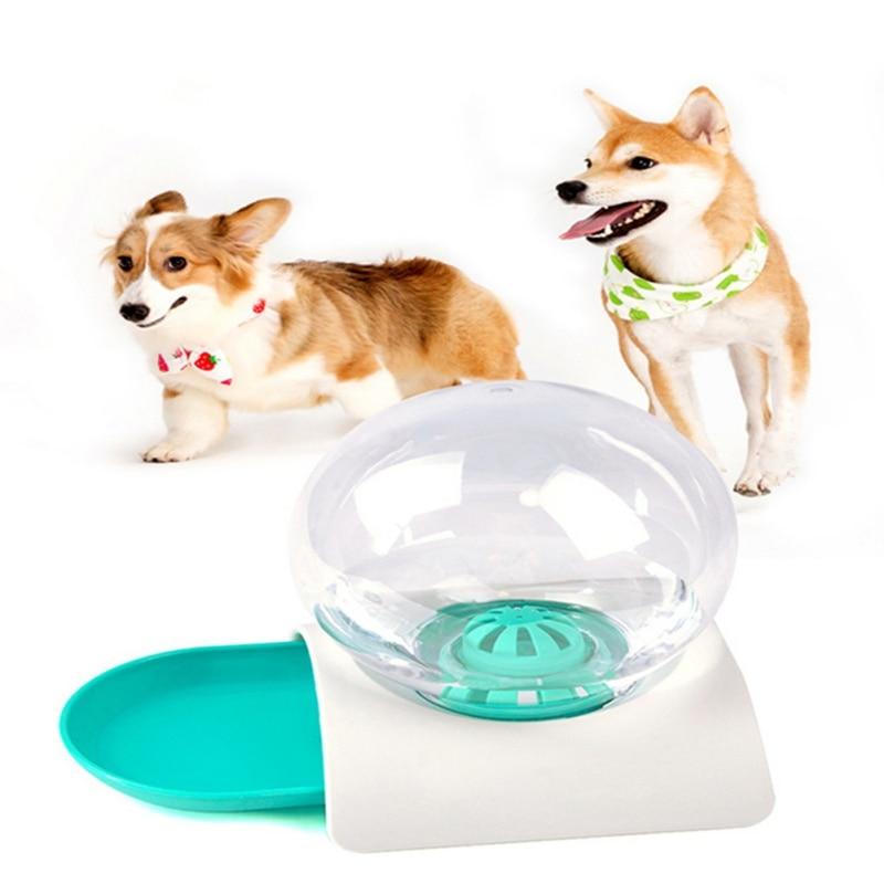2.8L Bubble Pet Automatic Feeder for cats and dogs, featuring a durable plastic design and a water drinking bowl.