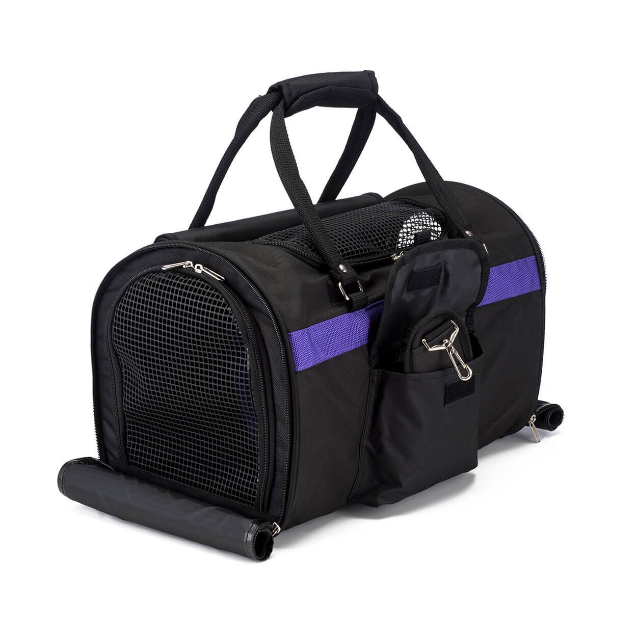 Prefer Pets 312 Hideaway™ Duffel Pet Carrier in stylish design with mesh ventilation and privacy covers.