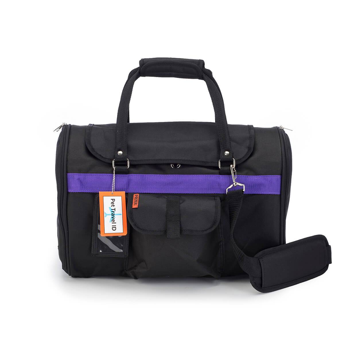 Prefer Pets 312 Hideaway™ Duffel Pet Carrier in stylish design with mesh ventilation and privacy covers.