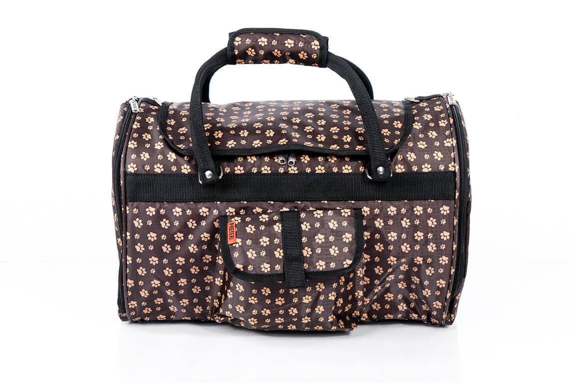 Prefer Pets 312 Hideaway™ Duffel Pet Carrier in stylish design with mesh ventilation and privacy covers.