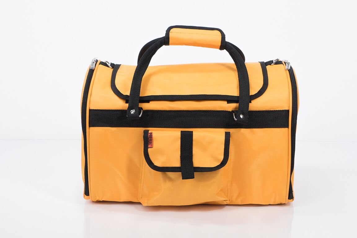 Prefer Pets 312 Hideaway™ Duffel Pet Carrier in stylish design with mesh ventilation and privacy covers.