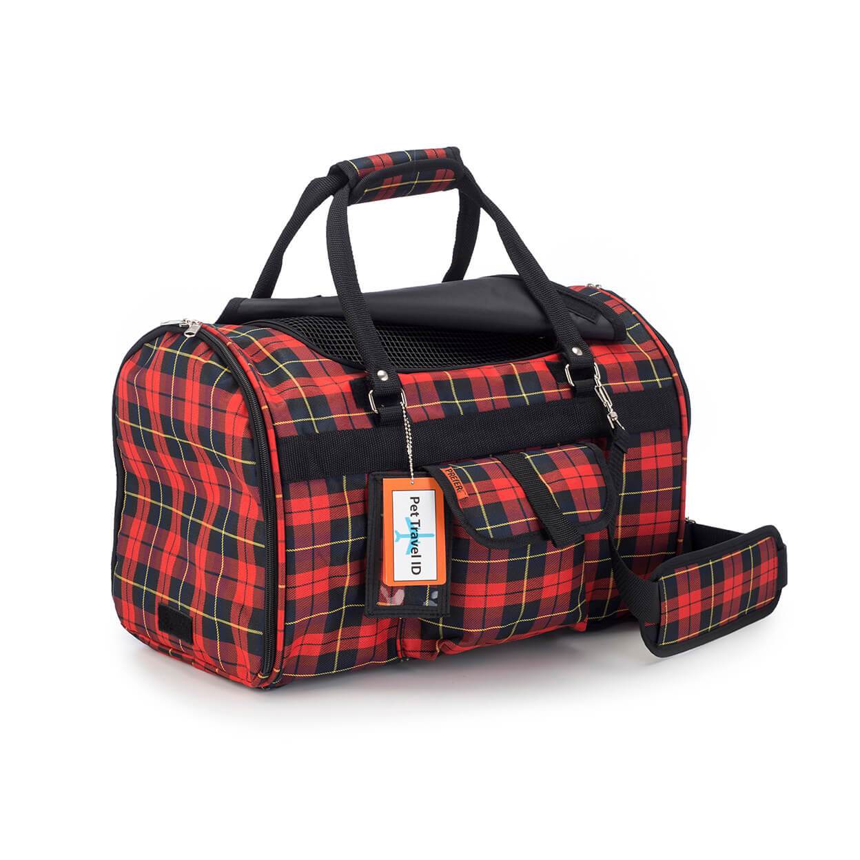 Prefer Pets 312 Hideaway™ Duffel Pet Carrier in stylish design with mesh ventilation and privacy covers.