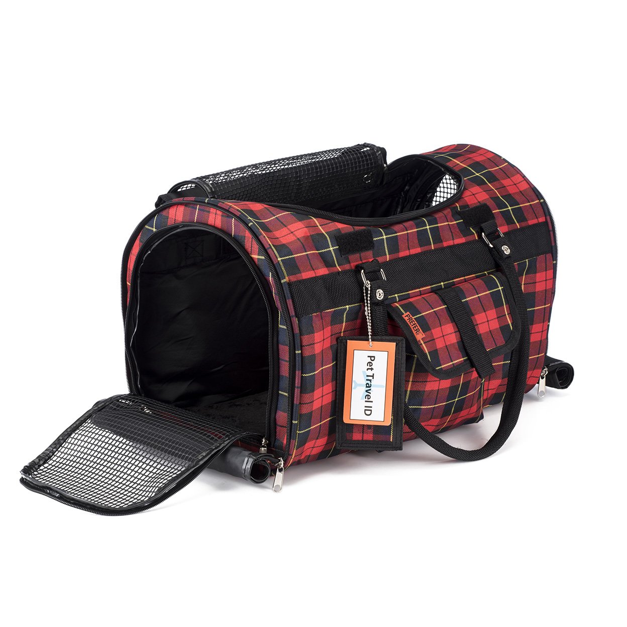 Prefer Pets 312 Hideaway™ Duffel Pet Carrier in stylish design with mesh ventilation and privacy covers.