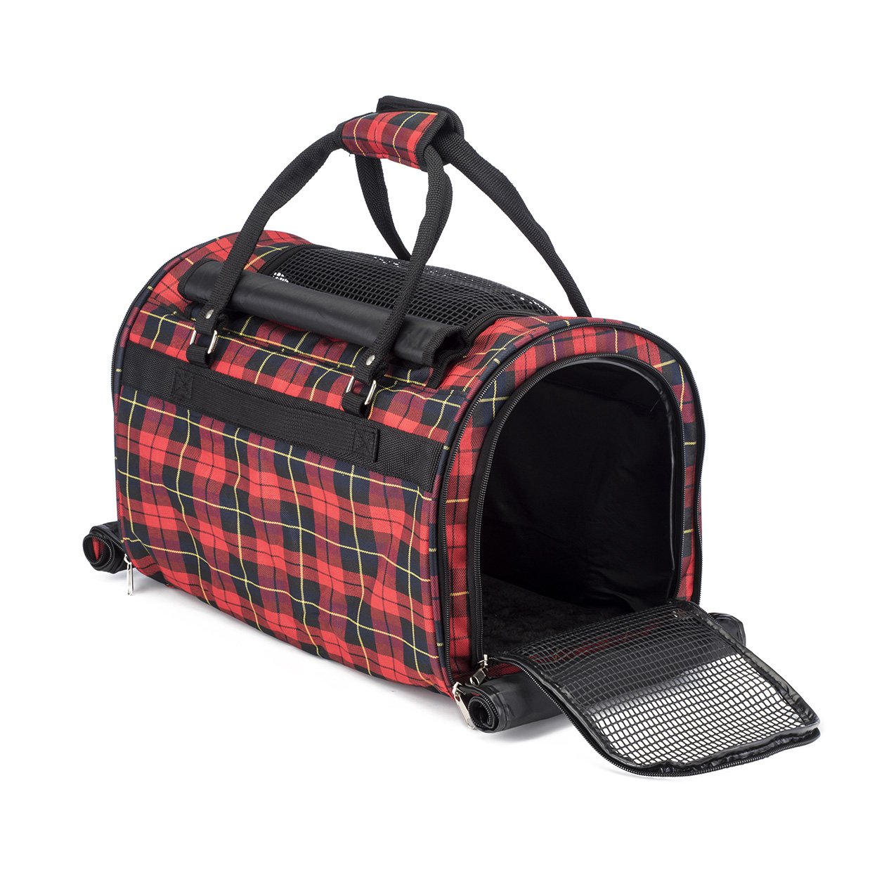 Prefer Pets 312 Hideaway™ Duffel Pet Carrier in stylish design with mesh ventilation and privacy covers.