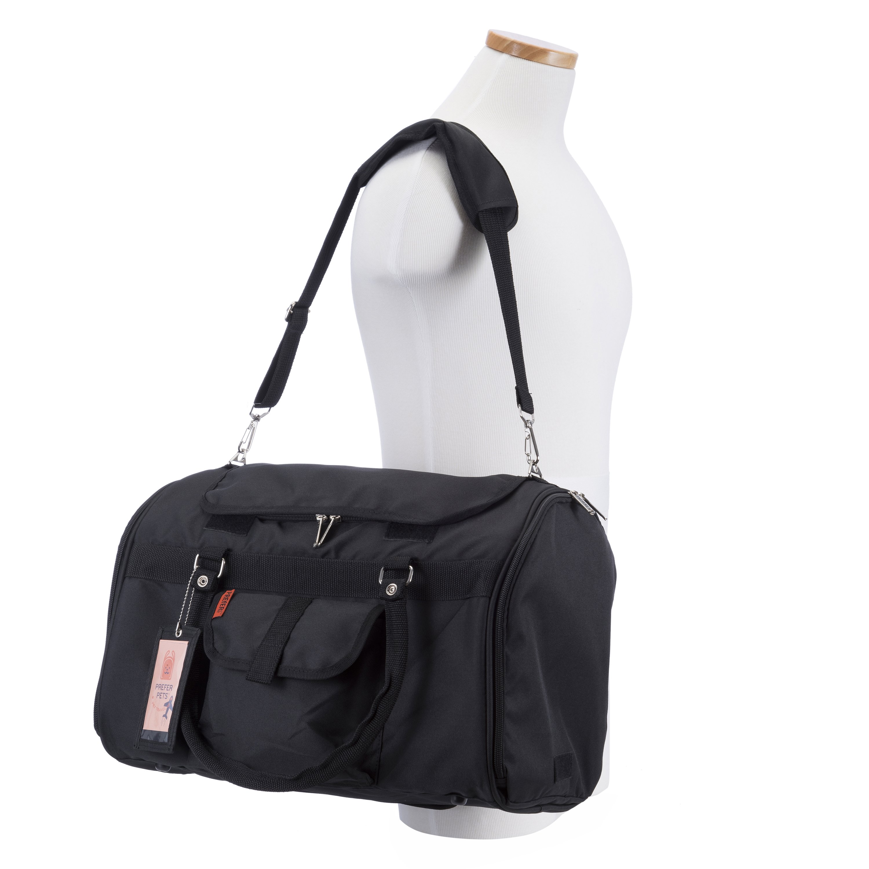 312 Hideaway™ XL Duffel Pet Carrier in stylish design with multiple mesh entries and privacy covers.