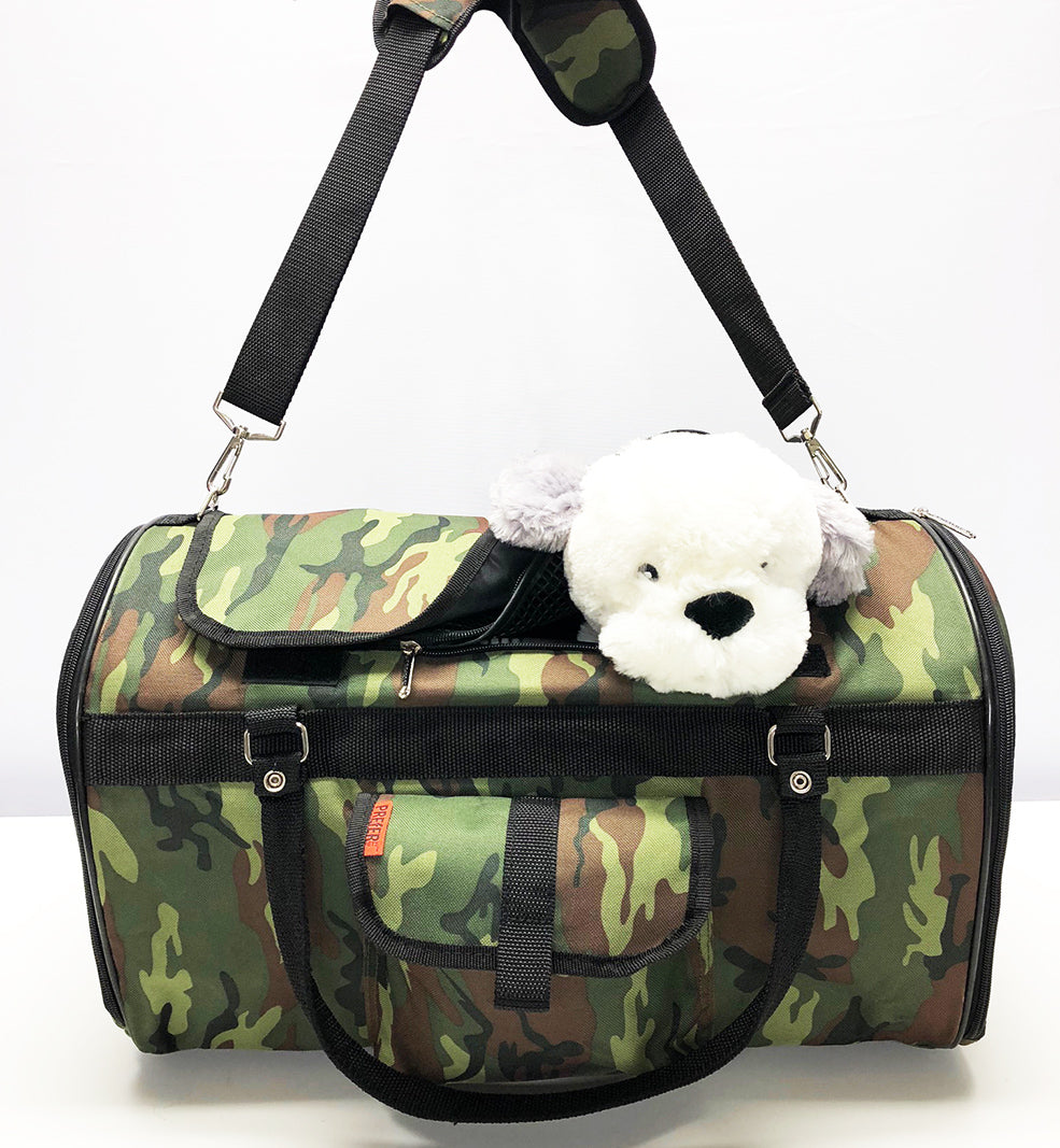 312 Hideaway™ XL Duffel Pet Carrier in stylish design with multiple mesh entries and privacy covers.