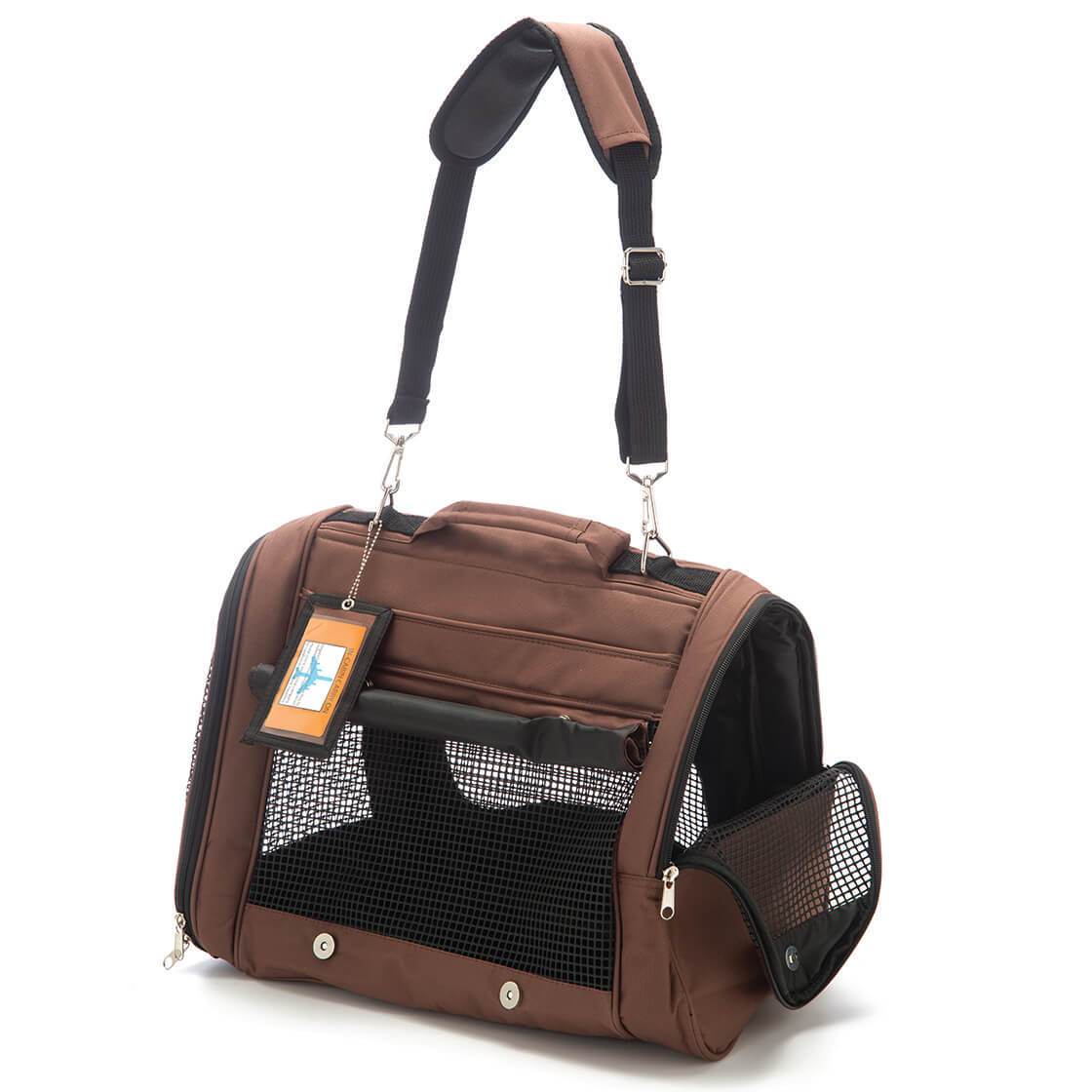 328 Pet Backpack XL by Prefer Pets, a versatile pet carrier with mesh windows and a roll-up privacy cover, designed for small pets.