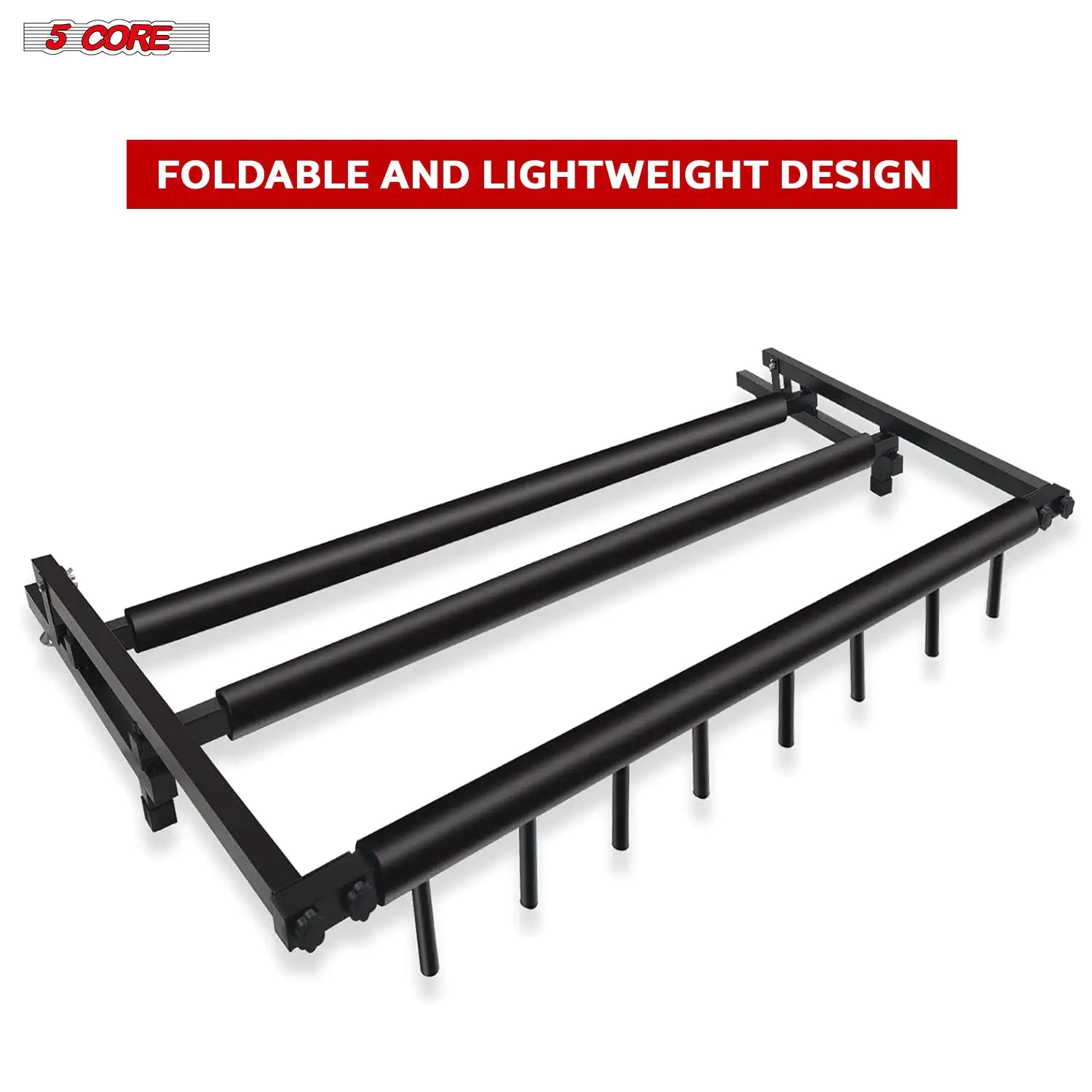 5 Core Multi Guitar Rack Stand holding multiple guitars, showcasing its adjustable slots and sturdy design.