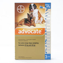 Advocate X Large Dogs Over 25Kg packaging showcasing the product designed for effective parasite treatment in large dogs.