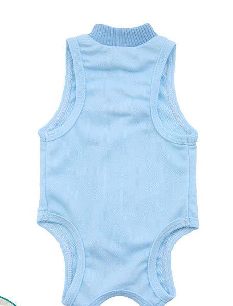 Comfortable after spay surgery clothes for female pets, designed for recovery with a flexible fit.