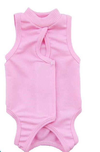 Comfortable after spay surgery clothes for female pets, designed for recovery with a flexible fit.