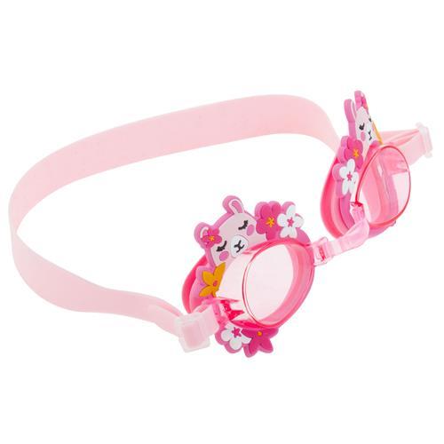 Colorful Alpaca Swim Goggles designed for kids, featuring a soft frame and adjustable strap, perfect for fun swimming experiences.