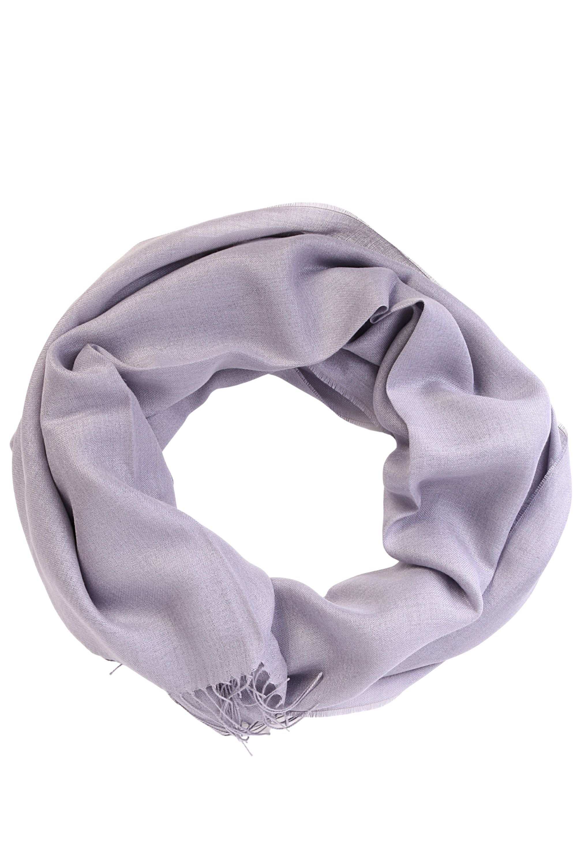 Luxurious purple grayish shawl made from 70% baby alpaca wool and 30% silk, showcasing its soft texture and elegant design.