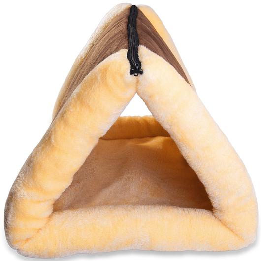 Amazing Pets Cave, a cozy 2-in-1 pet bed and tunnel made of plush material, perfect for cats and small dogs.