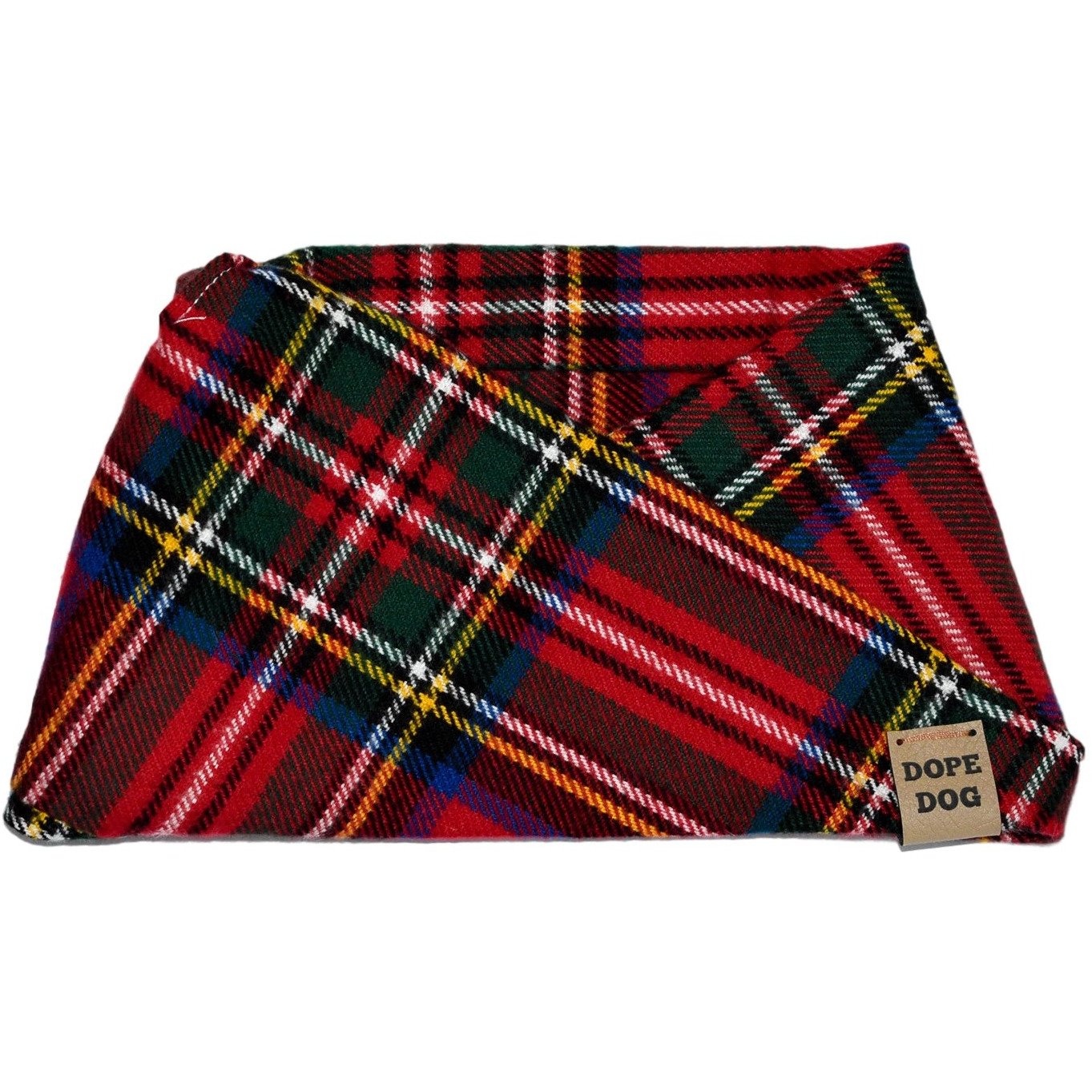 Apple Crumble Dog Scarf made of cozy cotton, featuring a twisted neck design, perfect for stylish dogs.