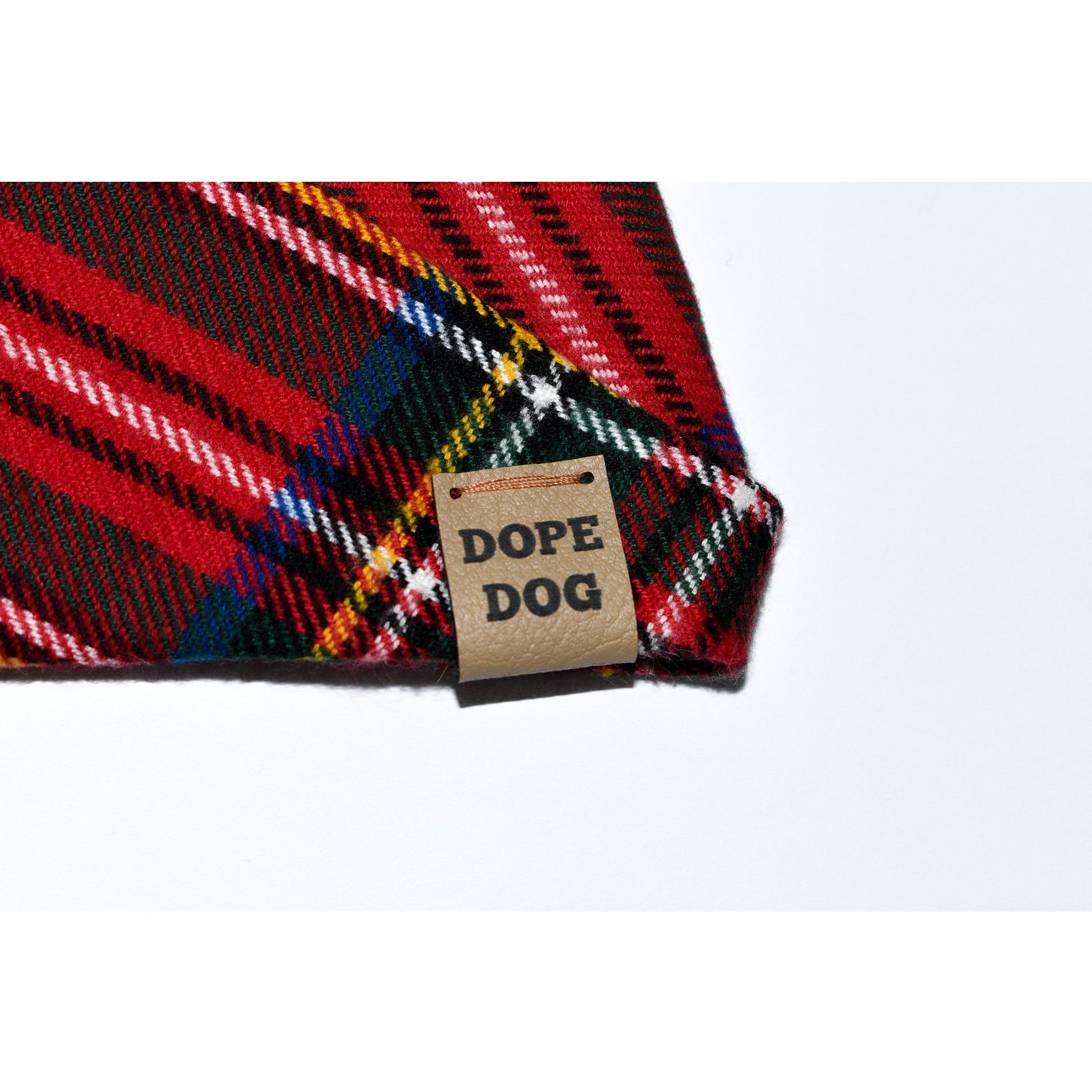 Apple Crumble Dog Scarf made of cozy cotton, featuring a twisted neck design, perfect for stylish dogs.