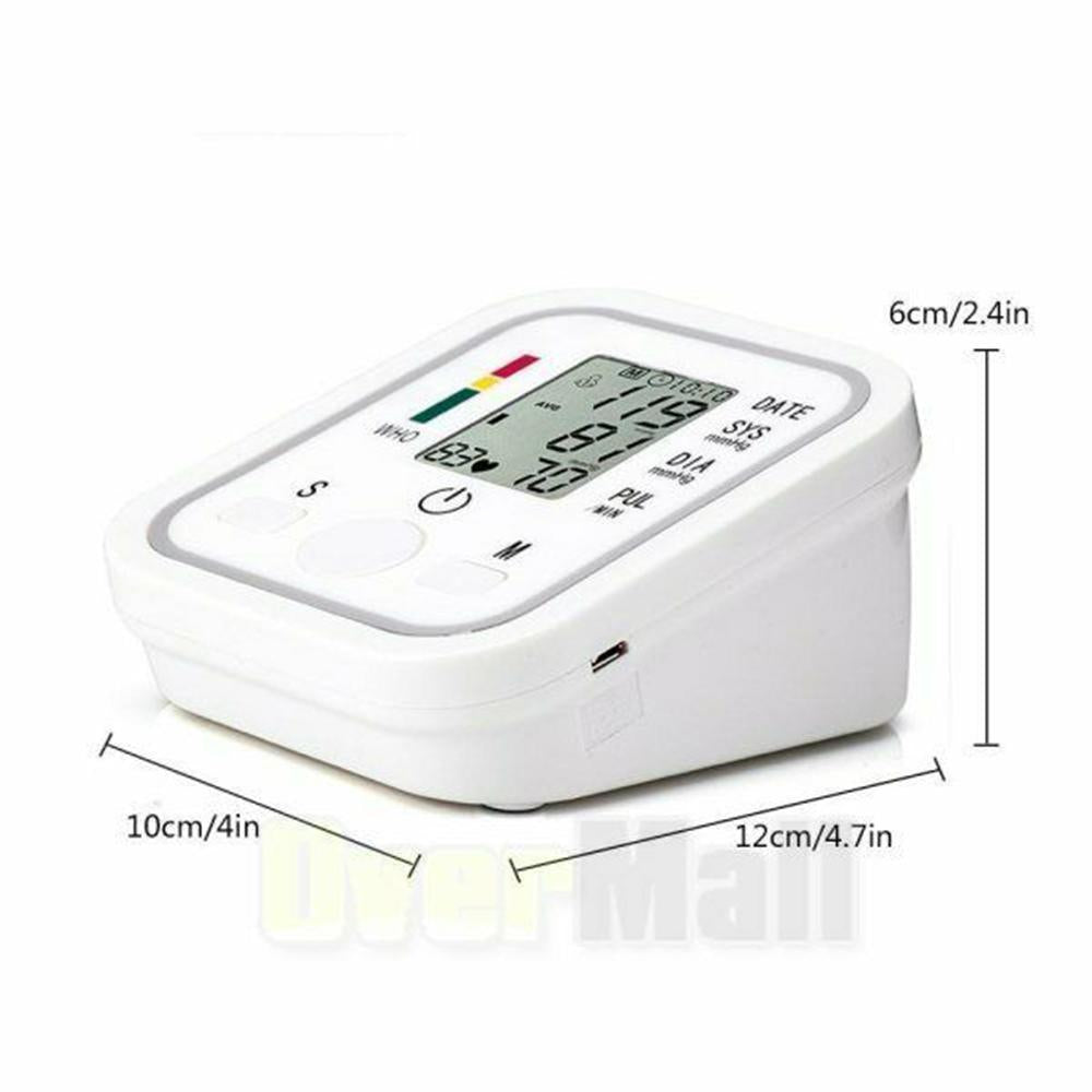 Arm Automatic Blood Pressure Monitor with LCD display and adjustable cuff, designed for accurate arterial pressure measurement.
