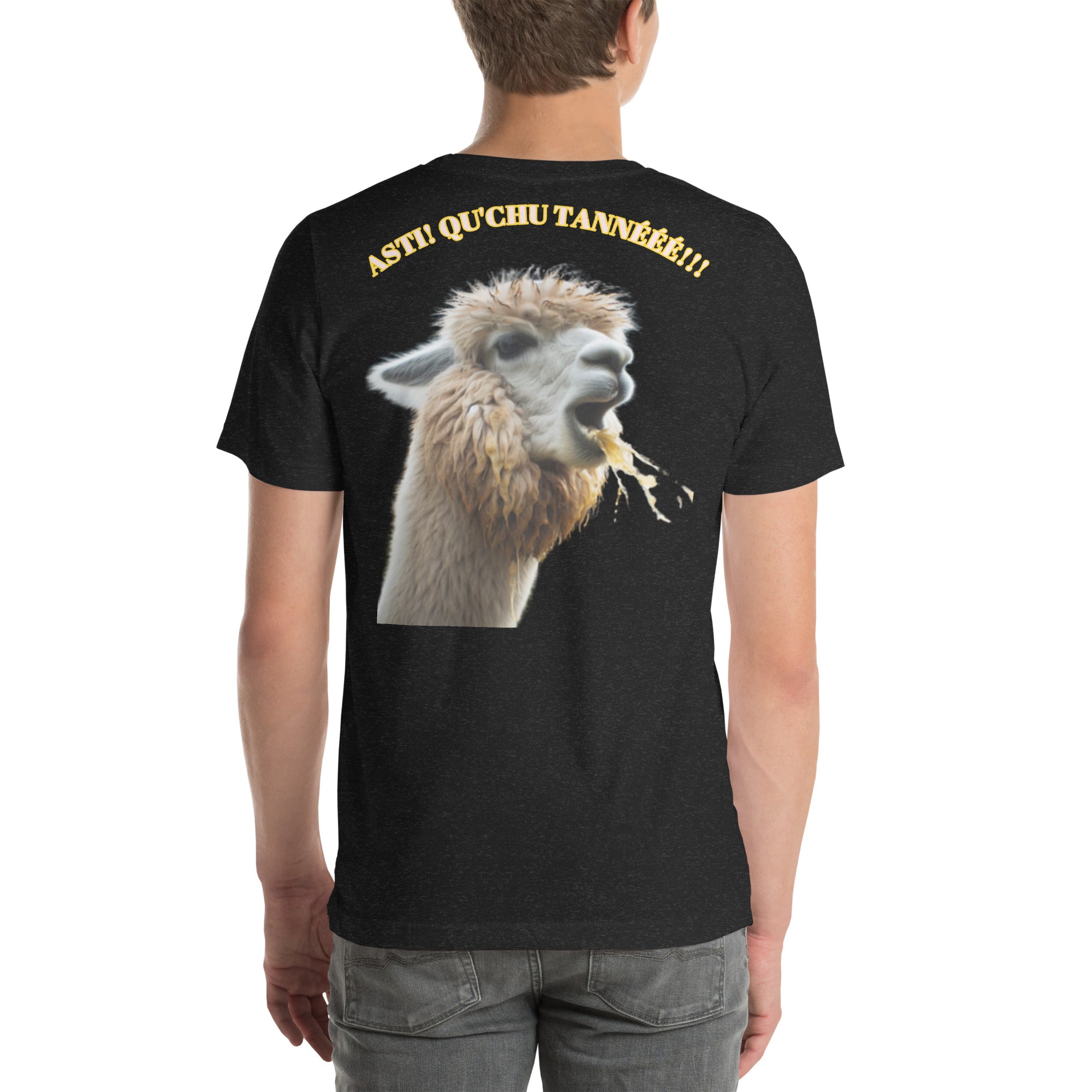 T-shirt Asti! qu'chu tannééé!!!! en coton doux, léger et confortable, disponible en plusieurs tailles.