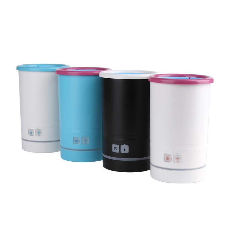 An Automatic Pet Paw Cleaner with a sleek design, featuring a USB charging port and silicone protection, ideal for cleaning pet paws.