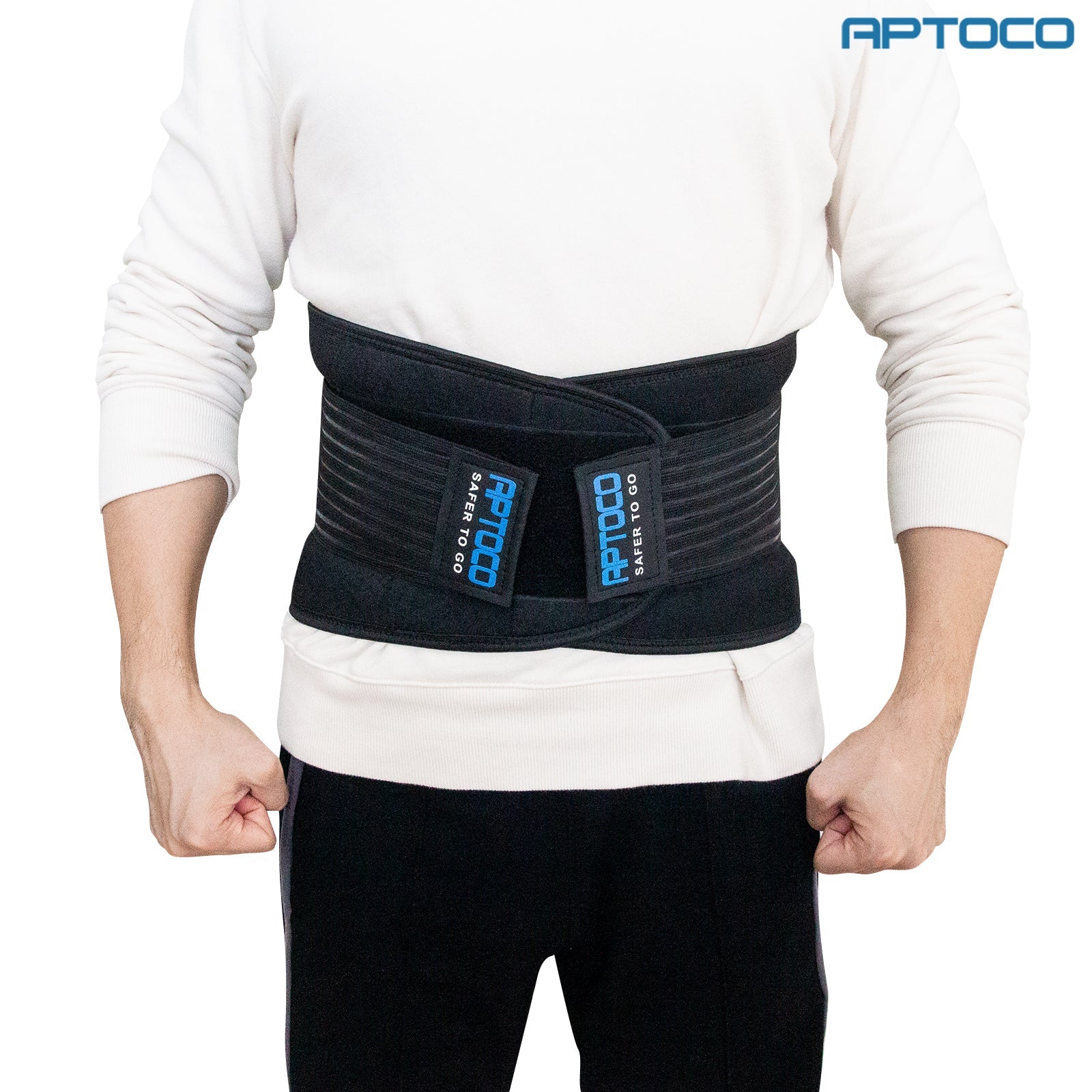 Back Brace Pain Relief Support Belt in black, designed for lumbar support and posture correction, featuring adjustable straps for a secure fit.