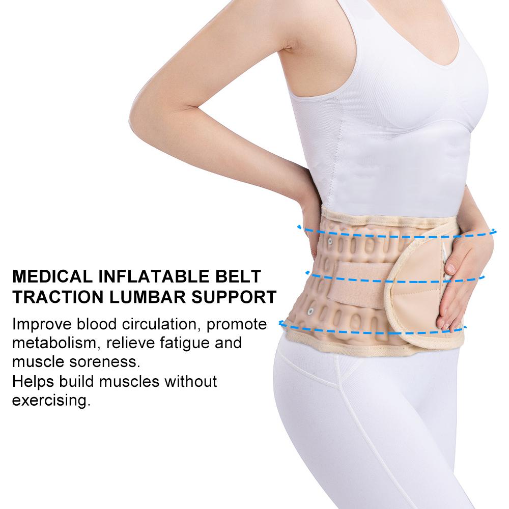 Back Decompression Waist Belt Lumbar Inflatable Traction Protector, designed for lower back pain relief with adjustable features.