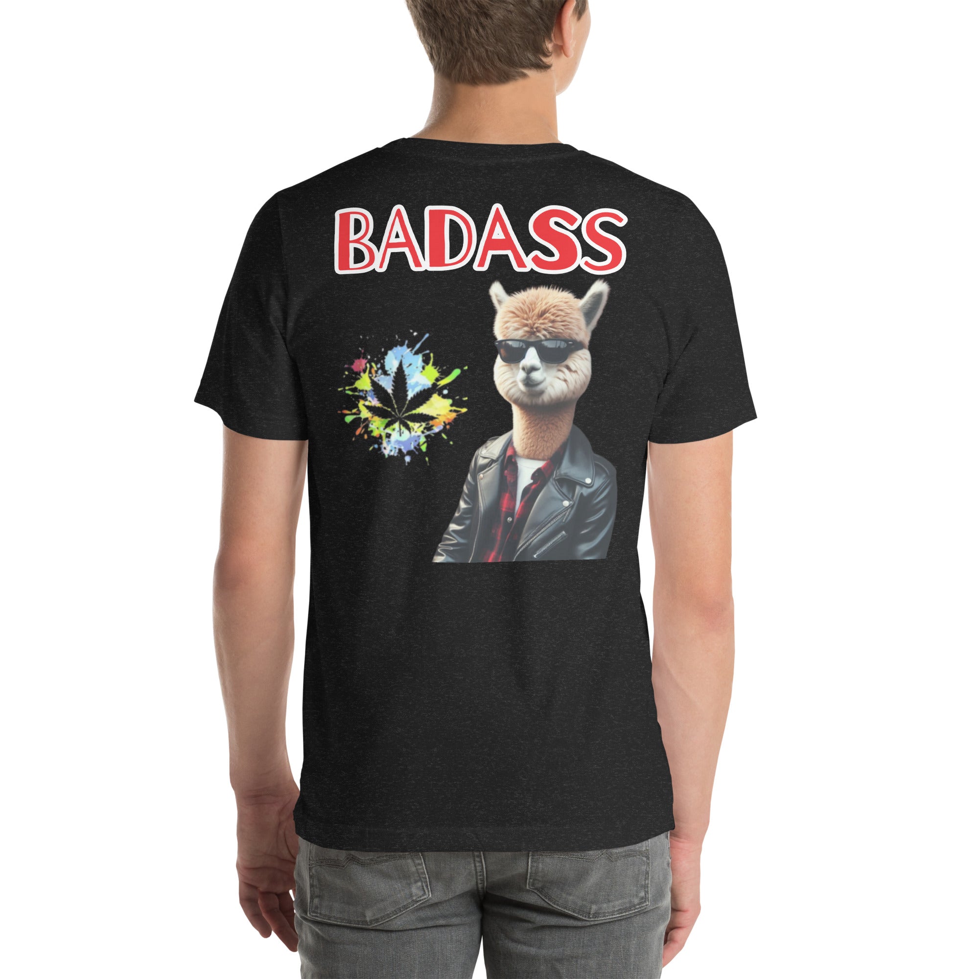 T-shirt BADASS en coton peigné, léger et élastique, disponible en plusieurs tailles.