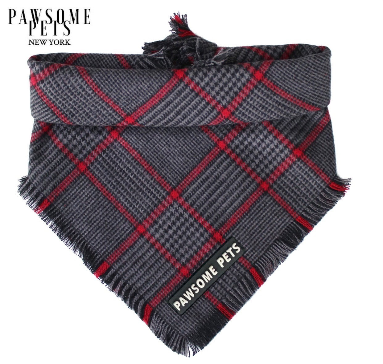 Monroe Bandana made from 100% cotton featuring Pawsome Pets logo, designed for pets.