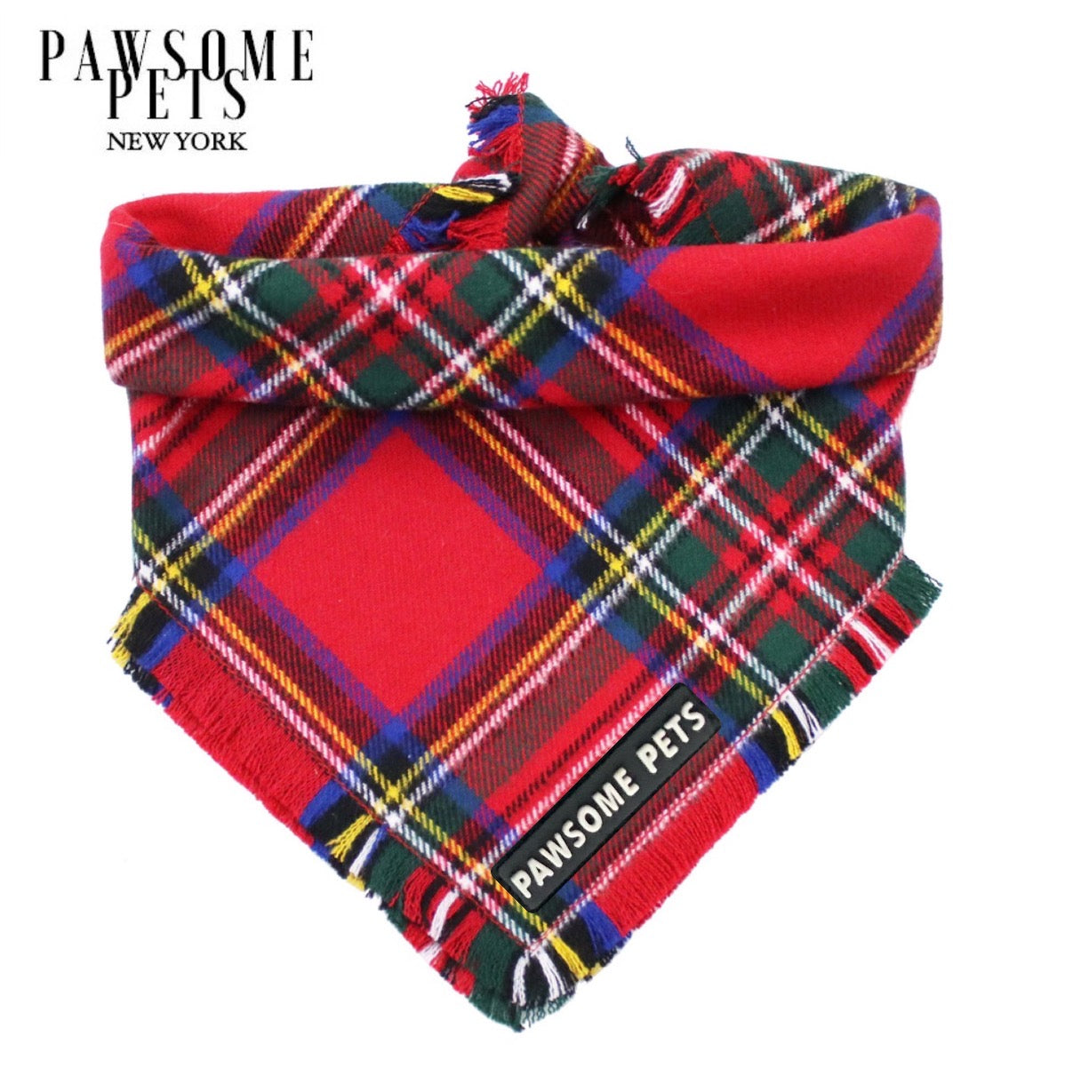 Stylish NOX Bandana made from 100% cotton featuring Pawsome Pets logo, perfect for pets.