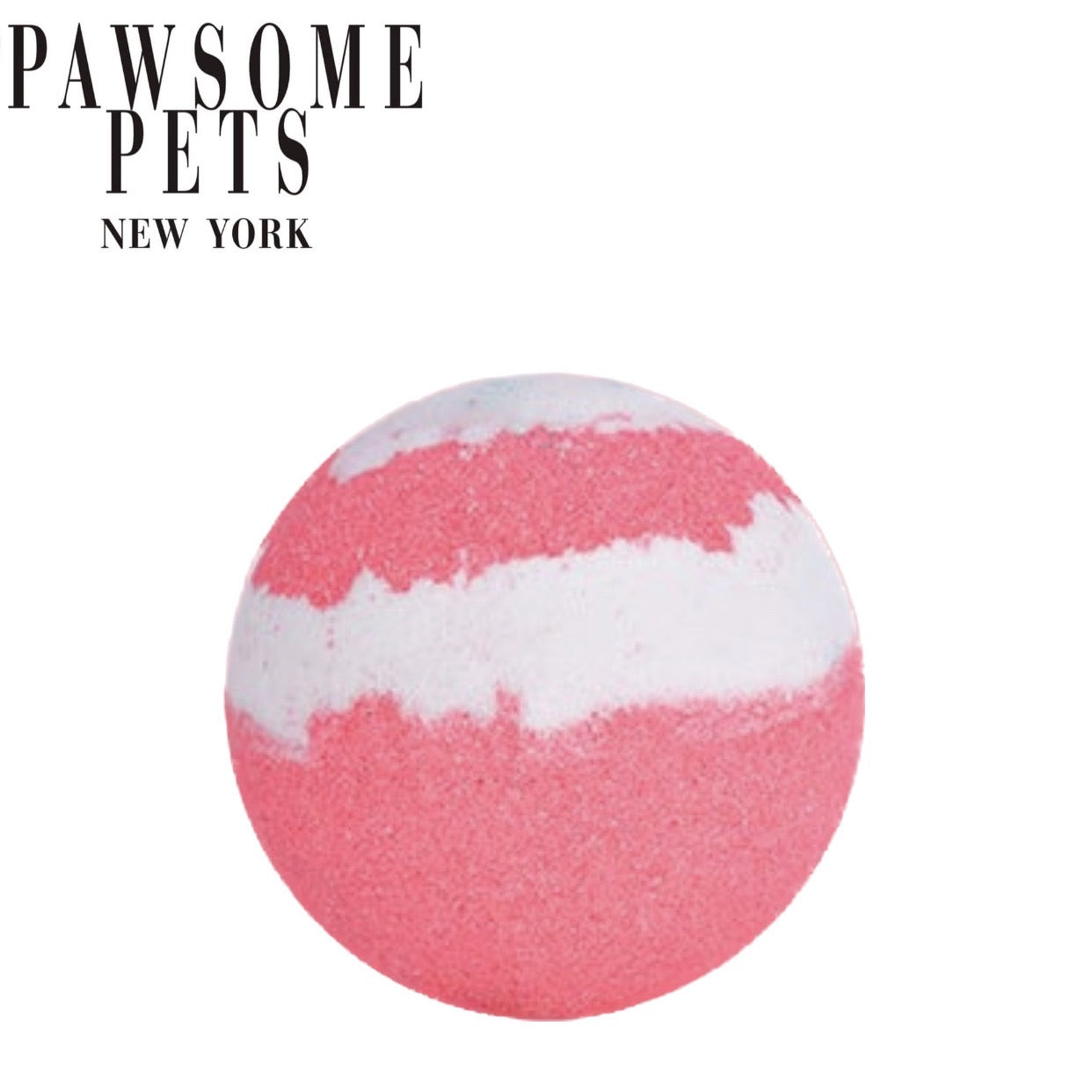 A vibrant bath bomb for dogs in Arabian Jasmine scent, showcasing its colorful design and natural ingredients, perfect for a refreshing pet bath.