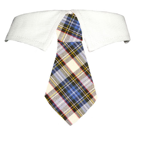 Blake Shirt Collar in blue with detachable tie and Velcro closure, designed for a stylish look.