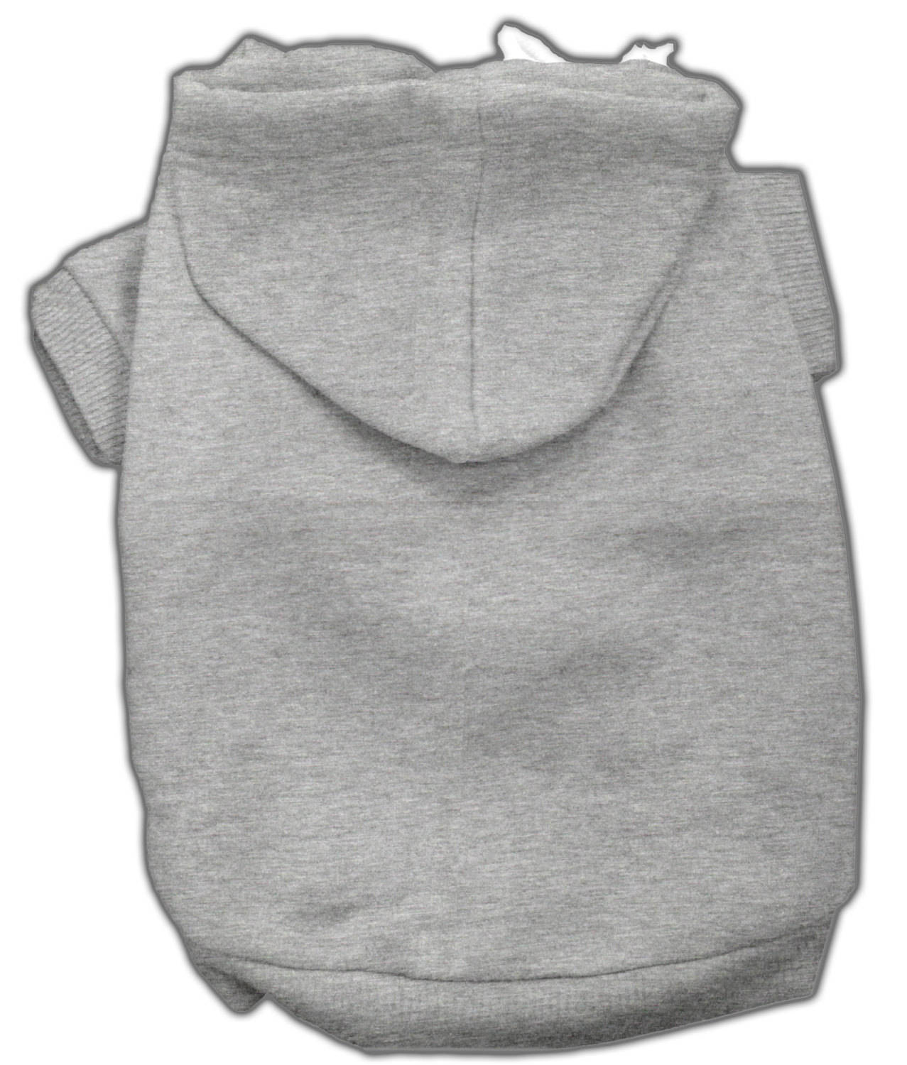 A cozy blank hoodie for dogs and cats, showcasing its soft fabric and convenient leash access hole.