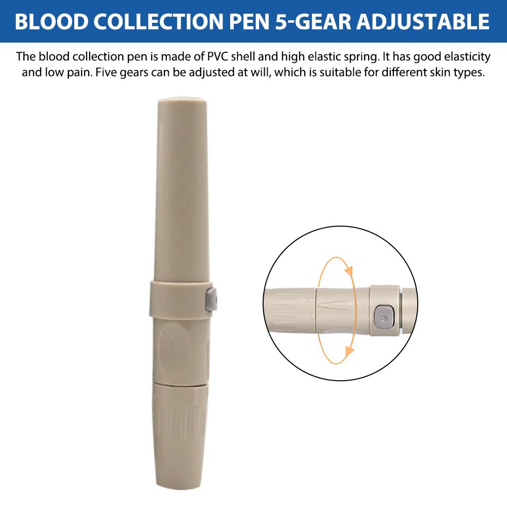 Blood Glucose Meter Glucometer Kit with test strips and lancets, designed for home diabetes testing.