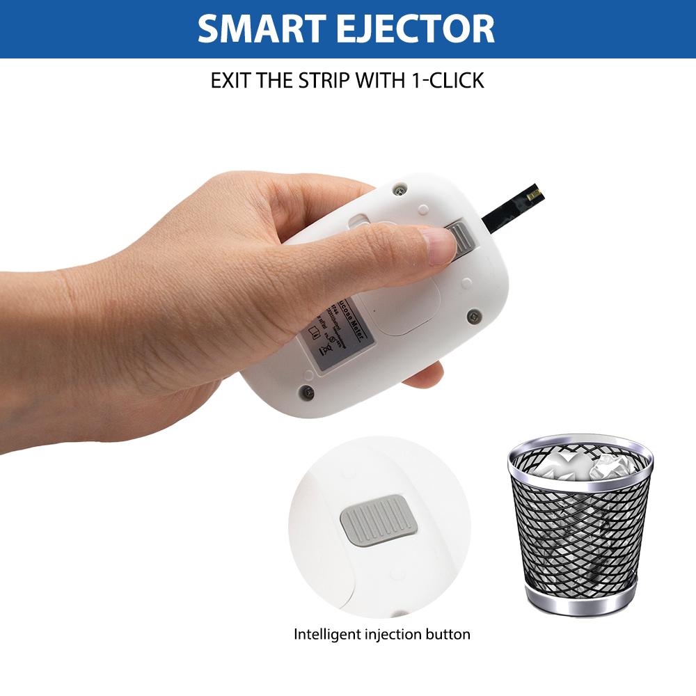 Blood Glucose Meter Glucometer Kit with test strips and lancets, designed for home diabetes testing.