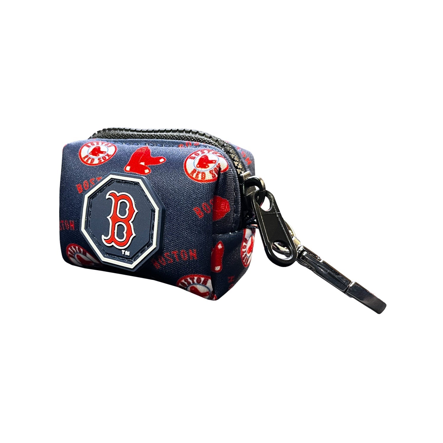Boston Red Sox x Fresh Pawz Waste Bag Holder featuring team logo and stylish design, perfect for dog owners.