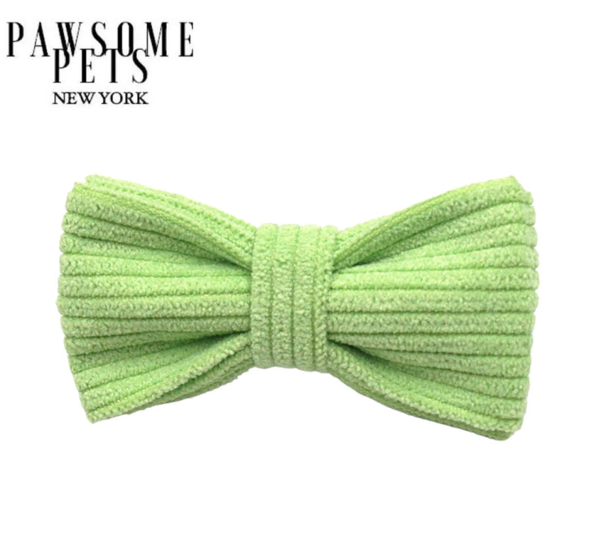 Bean Green Bowtie with Velcro straps, handmade from 100% cotton, stylish accessory for any occasion.