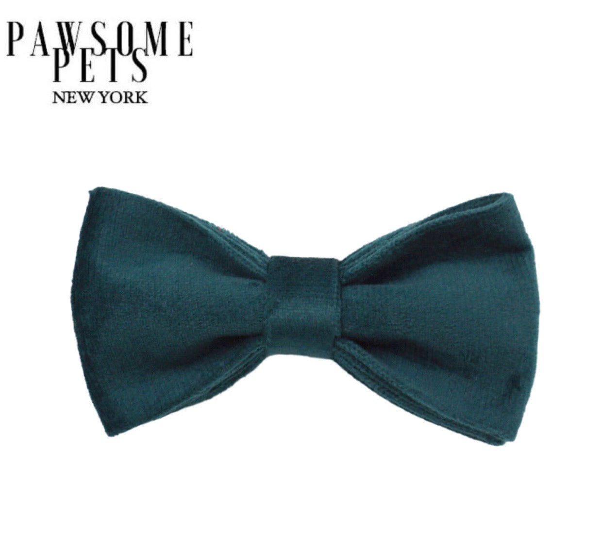Handmade dark green bowtie with Velcro straps, showcasing its elegant design and quality cotton fabric.
