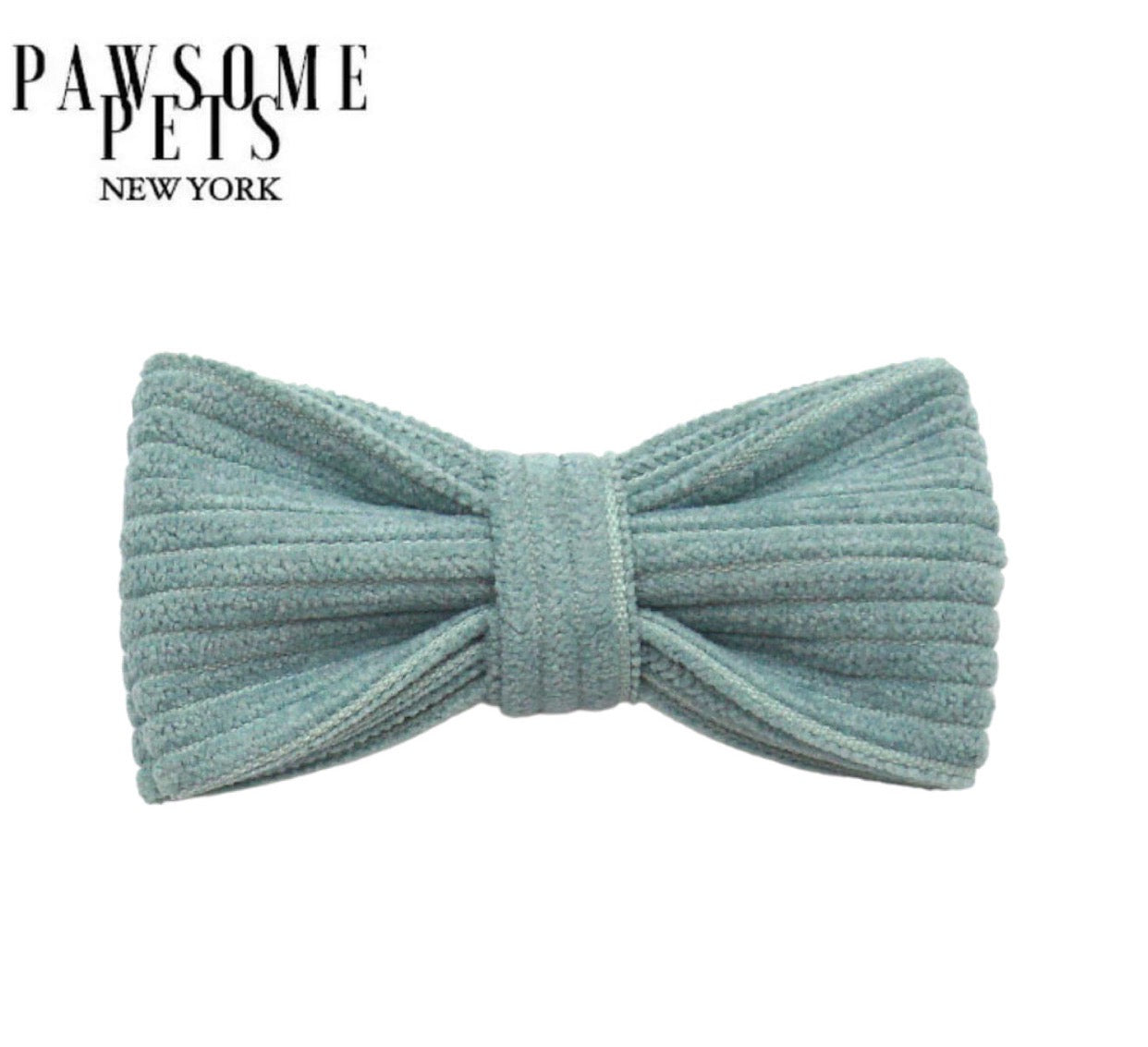 Handmade Ice Snow Blue Bowtie for pets with Velcro straps, made from 100% cotton, stylish and easy to use.